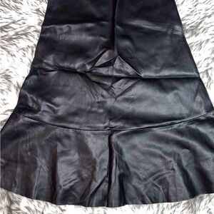 Zara Kids Black Leather Skirt